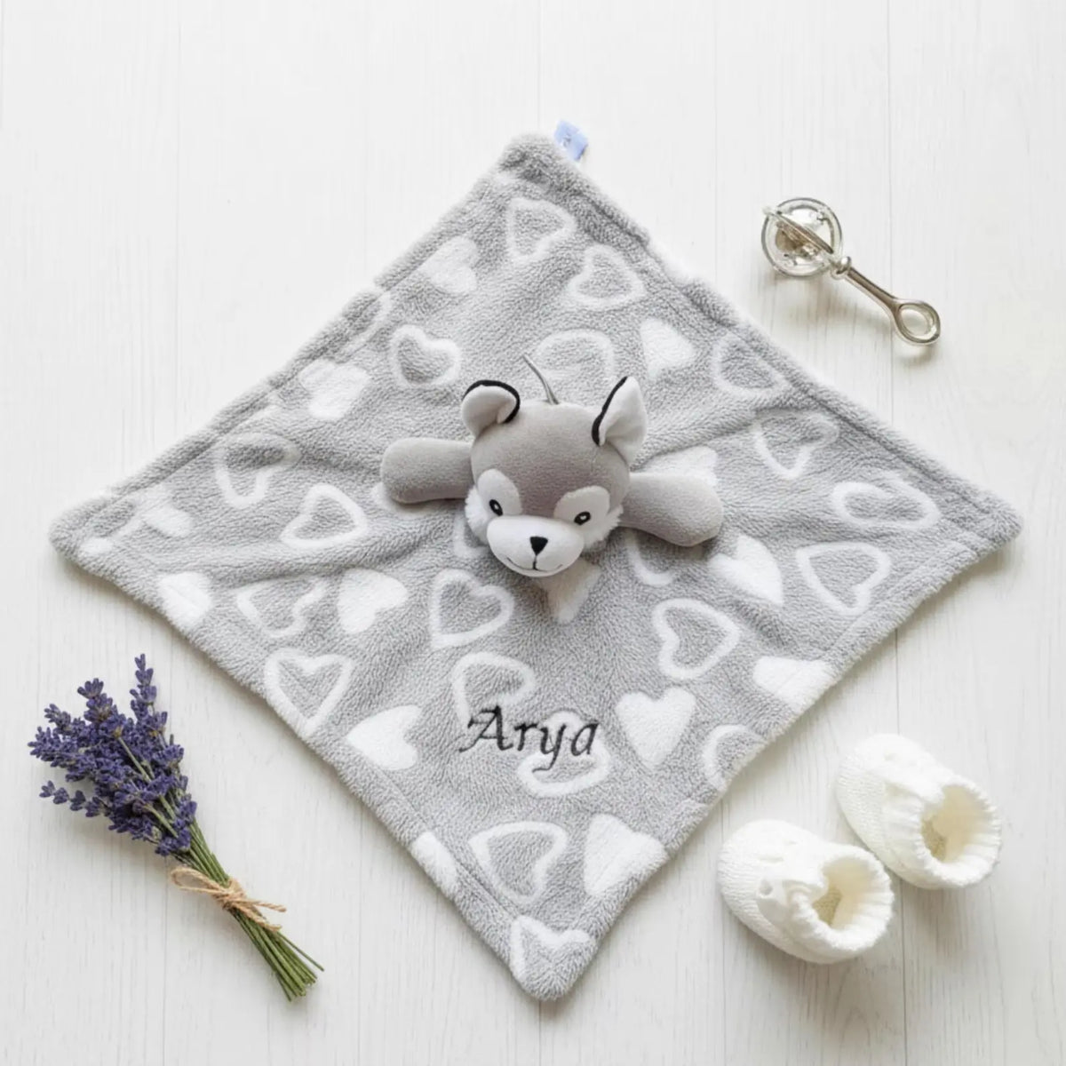 Doudou Husky brodé à son prénom